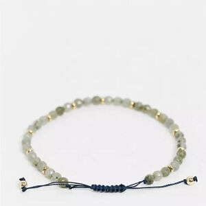 Brand New ASOS Design Beads Gray Green Bracelet